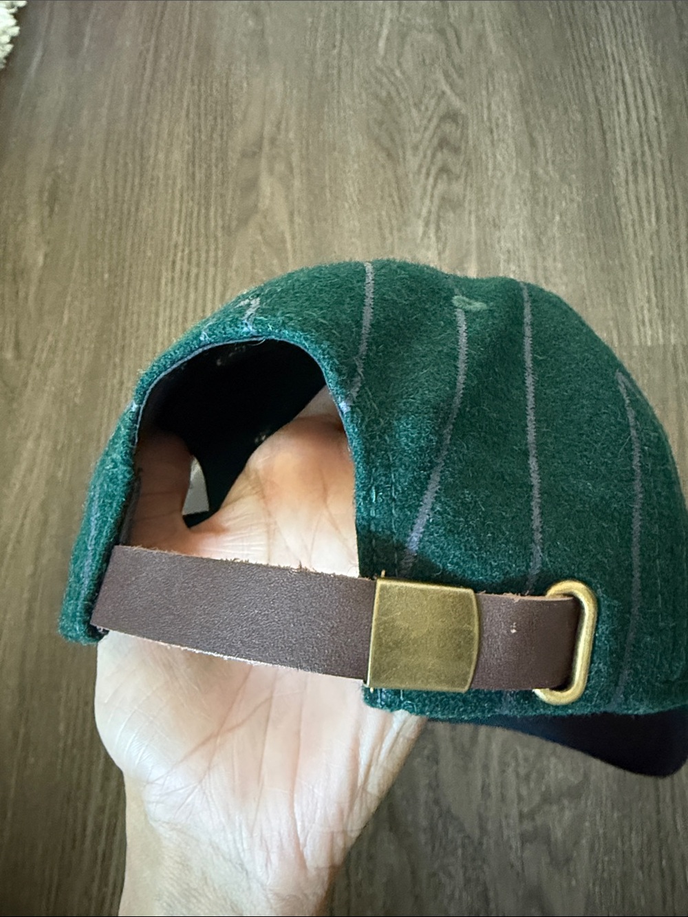 Aime Leon Dore New Era Wool Pinstripe Yankee Hat Green/Navy Men's - Picture 4 of 4